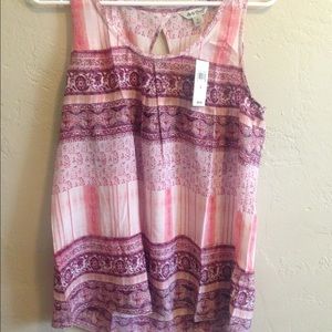 NWT Lucky brand 100% silk tank