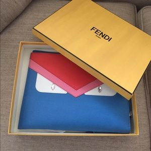 Medium Fendi Monster Leather Pouch