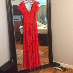 A Bebe long red dress