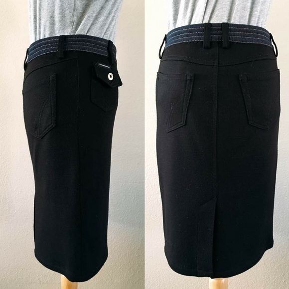 "D&G" Knit Skirt with Jean Denim Waistband - Picture 2 of 3