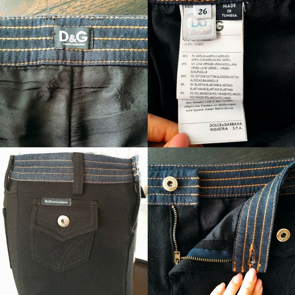 "D&G" Knit Skirt with Jean Denim Waistband - Picture 3 of 3