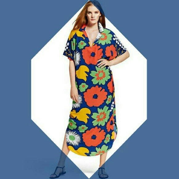 Long kukkatori print kaftan dress