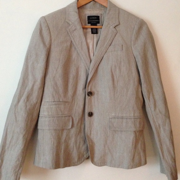 J. Crew Linen Schoolboy Blazer Size 6.