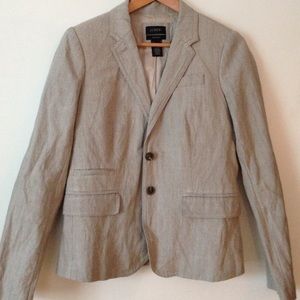 J. Crew Linen Schoolboy Blazer Size 6.