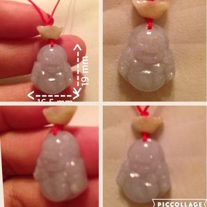 The luckily laughing  Buddha necklace is real Jade