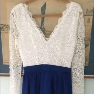 Royal Blue and White Dance Dress