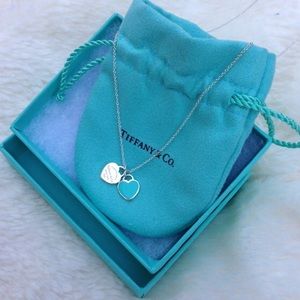 Tiffany and Co. double heart tag pendant
