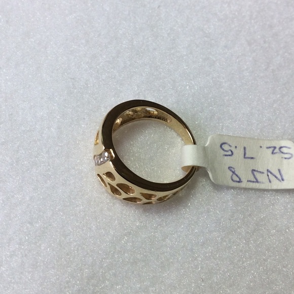 FINAL SALE PRICE Natural Jewelry 14K Teardrop Cutout Diamond Ring - Picture 4 of 5