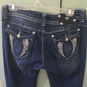 Miss me jeans size 31 distressed angel wings