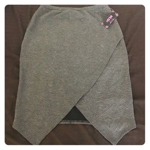 Gray sweater bodycon skirt