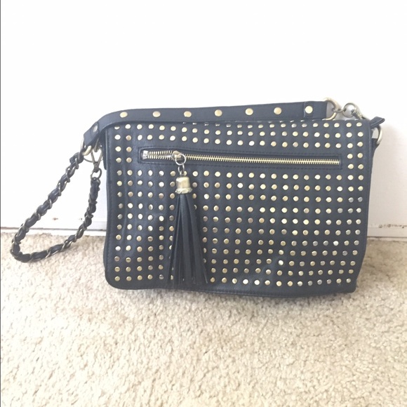 Black vegan Urban Expressions studded shoulder bag