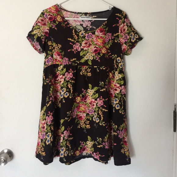 American Apparel Floral Babydoll Dress