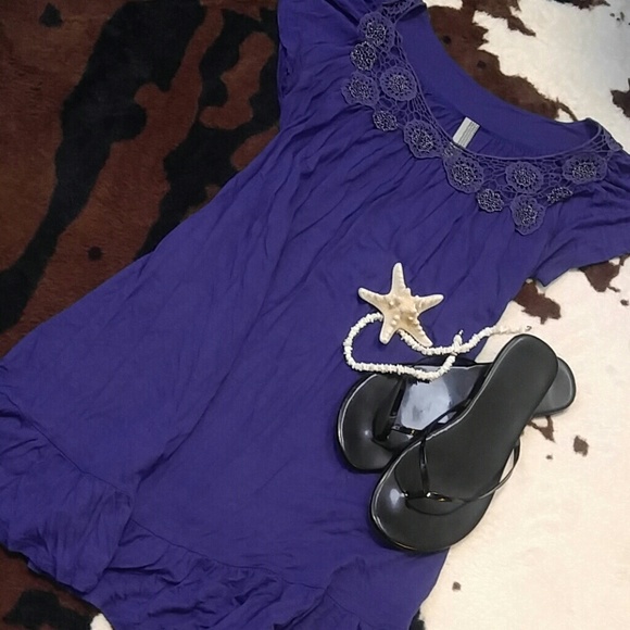 Royal Blue Crocheted dress