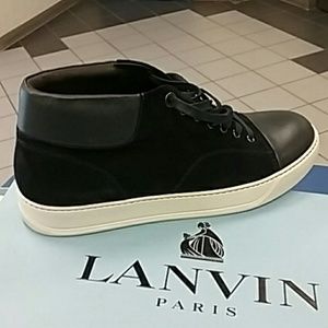 Lanvin Matte Toe Cap Mid Sneaker