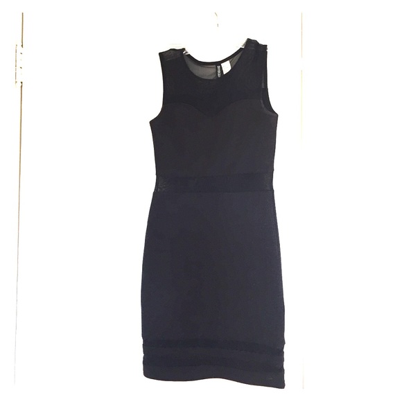 Black Mesh Cut out Dress