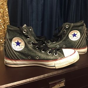 Converse All Star zipped back, dark denim Chucks!