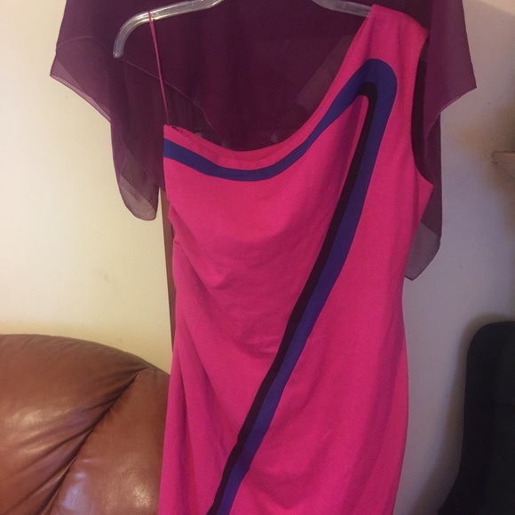 🎉HP🎉 Escada dandelion one shoulder jersey dress - Picture 2 of 4