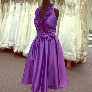 Purple metallic dress