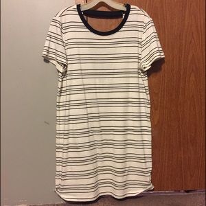 Black & white striped dress with back cut out