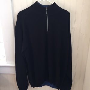 Reversible Tommy Bahama half zip sweater.