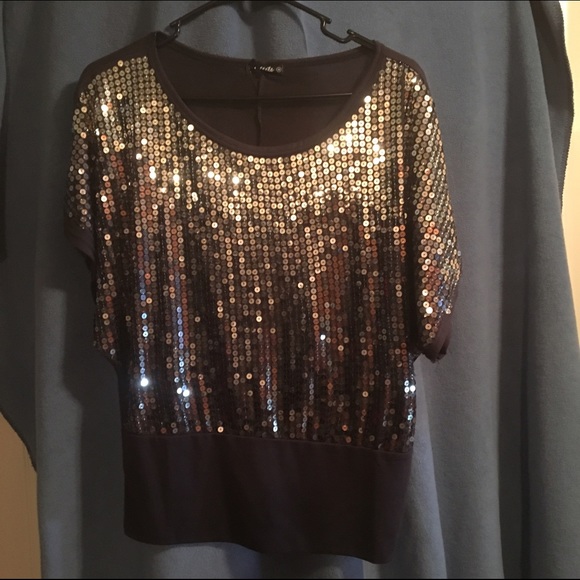 Festive sequin blouse