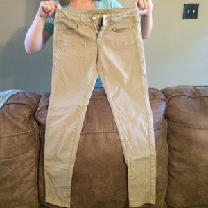 Khaki AE jeggings