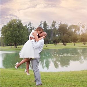 White Dress with Satin and Tulle