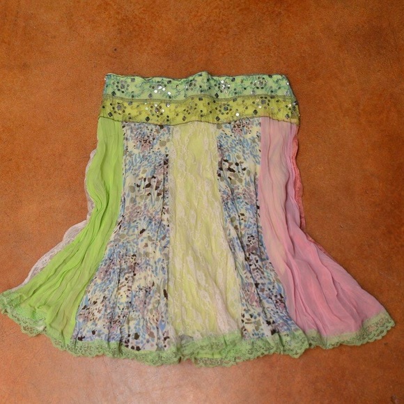 ⭐️CLEARANCE⭐️Sequin and Lace Boho skirt