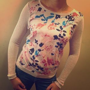 Light weight sweater with sheer front.