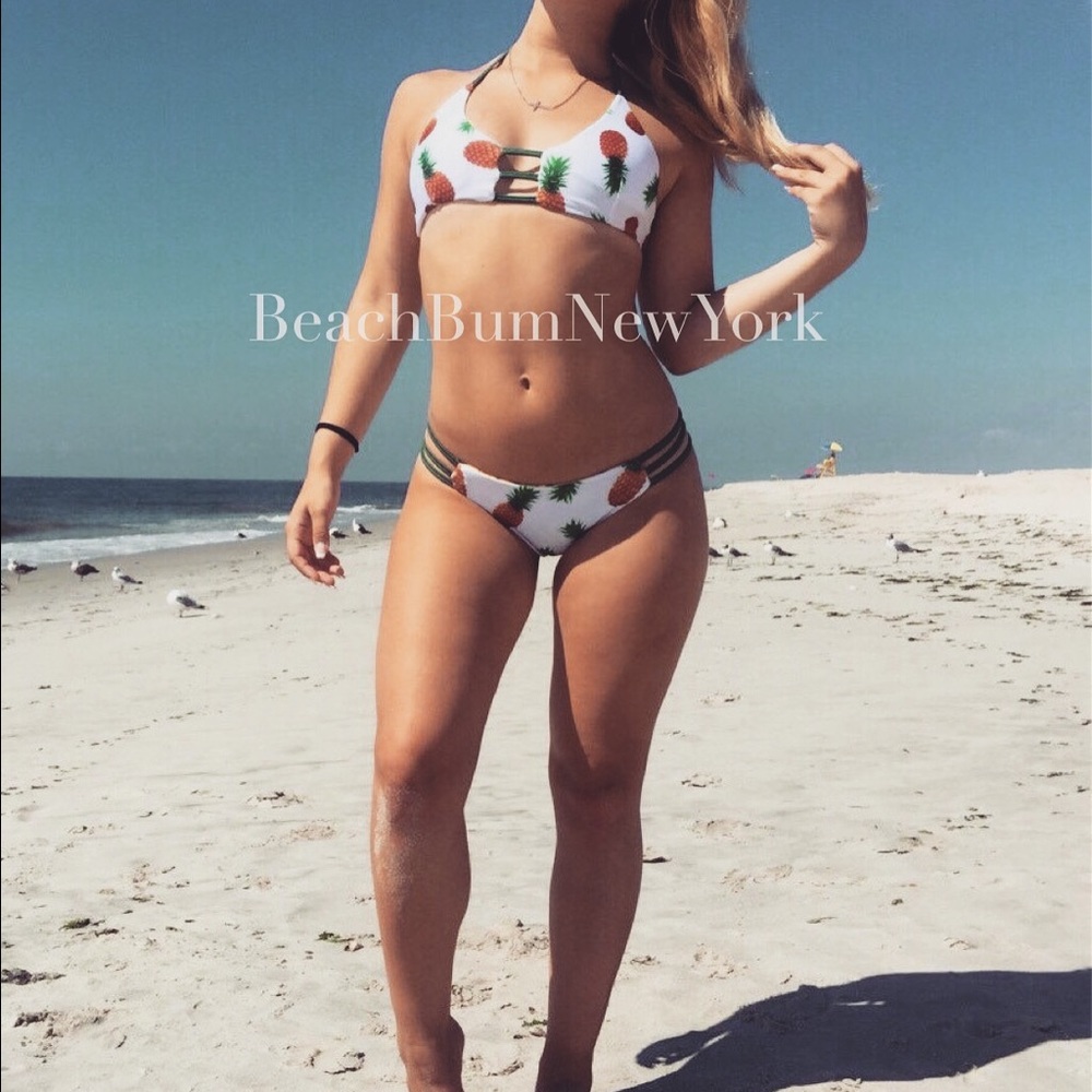 Reversible Pineapple Print Bikini