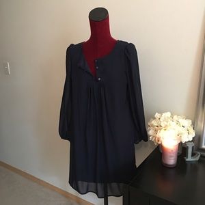 NAVY BLUE SHIFT DRESS FOR FALL!