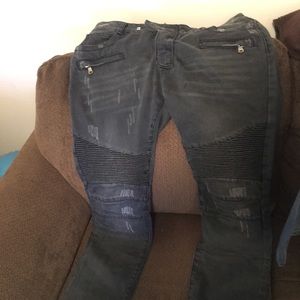 Black designer jeans