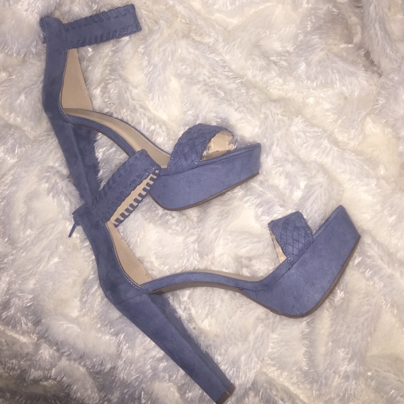 Baby Blue Suede Heels