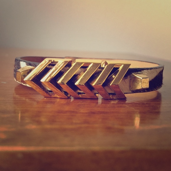 Vince Camuto Faux Cow Hind Studded Bracelet