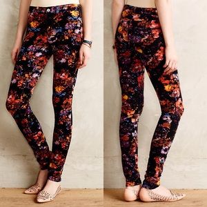 Anthropologie floral corduroy pants.