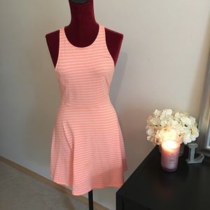 CORAL AND WHITE SUMMER DRESS!