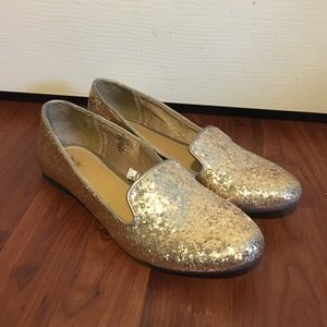 Gold glitter flats size 8 1/2