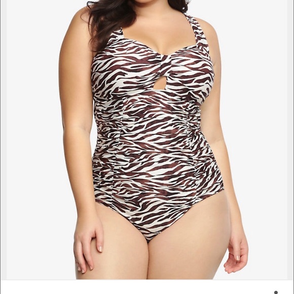 Brown Zebra Torrid Swimsuit