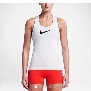 White Nike Pro tank