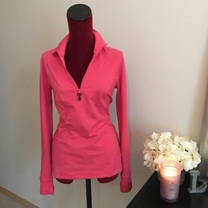 Hot pink ZELLA zip up athletic long sleeve shirt!