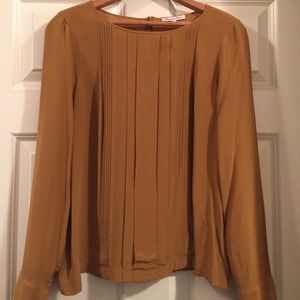 Long sleeve silk blouse