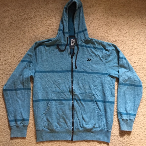 Men's Billabong Turquise Zip Up Hoodie