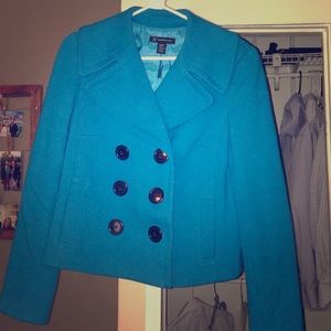 Teal peacoat