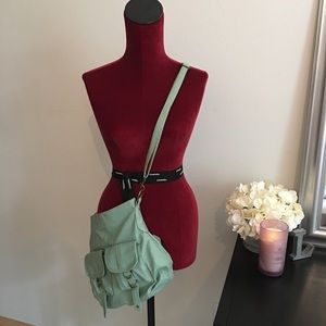 Mint green vegan leather cross body purse!!