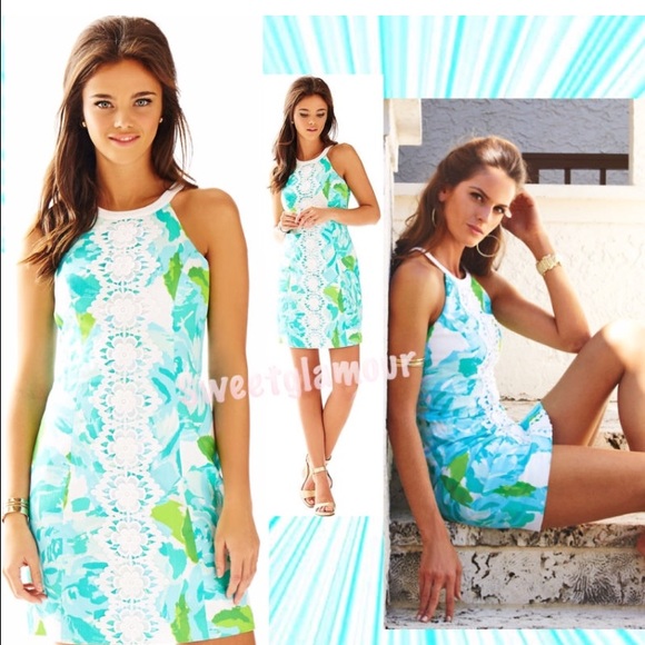 Lilly Pulitzer Blue Print Shift Dress-size 10