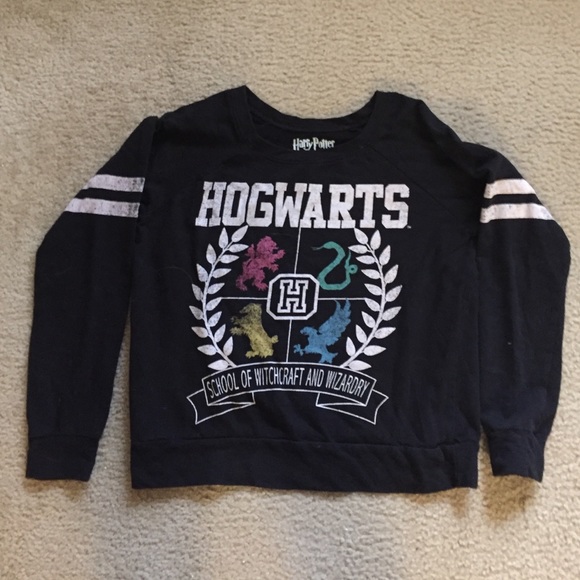 Black Harry Potter Hogwarts Crest Sweater