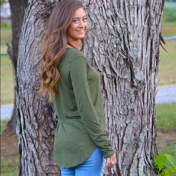 Boutique Ever So Soft Long Sleeve - Olive - Picture 2 of 2