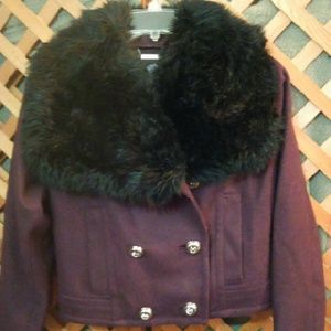 Juicy Courture Wool, Fur Coat. SZ XS