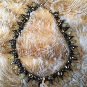 NWT Baublebar Gunmetal Spike Necklace
