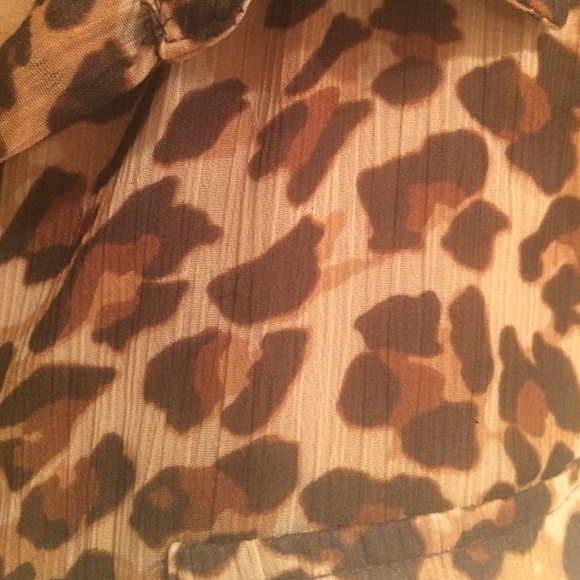 long cheetah print button down - Picture 2 of 3